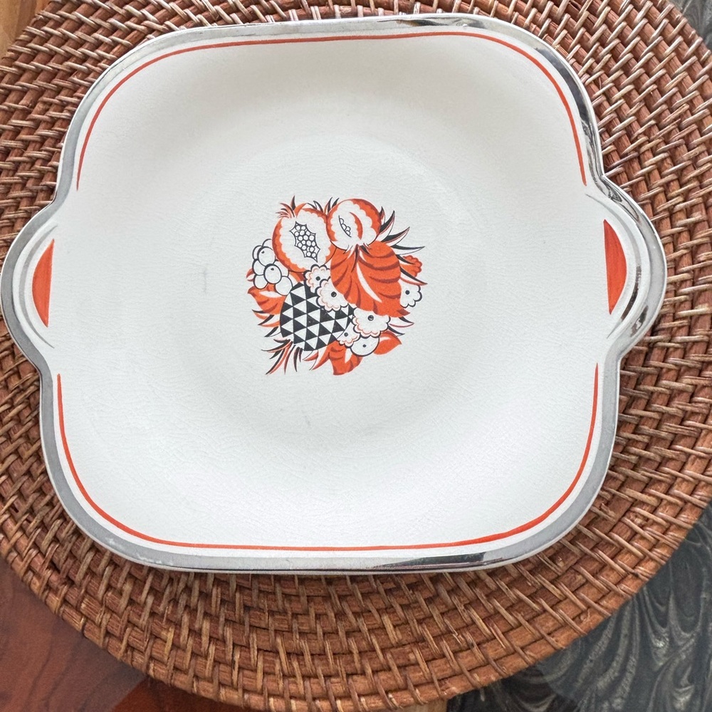 Vintage American chinaware square tray 11 x 9 1/2